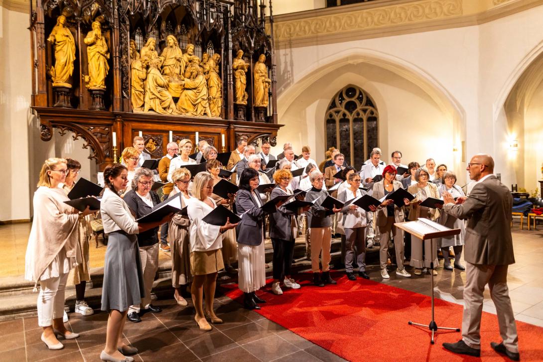 60 Menschen – sechzig Individuen. 60 Individuen – sechzig Stimmen. 60 Stimmen – sechzig verschiedene Klangbilder.​ Großartige Vielfalt, verschmolzen zur Einheit. Im gemeinsamen Atem, im gleichen Ton. Für einen Augenblick, einen Akkord oder ein ganzes Konzert…